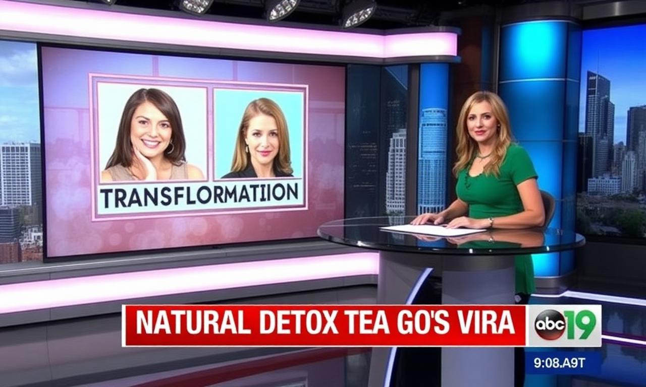 Wellness news broadcast covering the natural detox tea trend